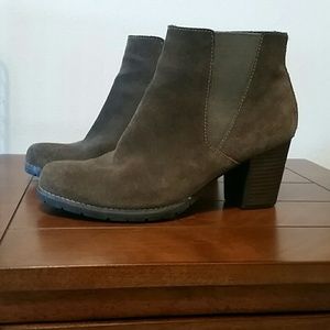 Clarks Dark Green Ankle Booties